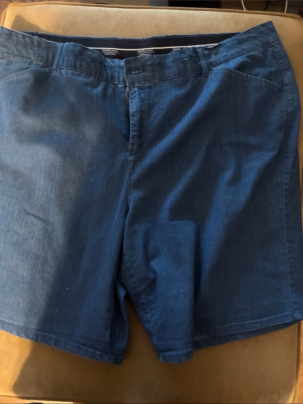 Ladies Denim Blue Casual Shorts